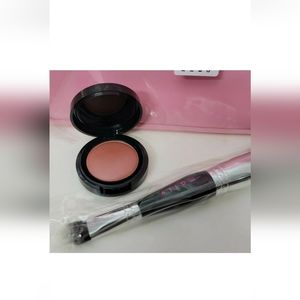 Mally Bounce Back Blush 0.17 oz ROSE PETAL PINK + Double End Brush + FREE BAG
